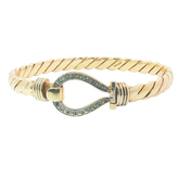 7" Pre-Owned Stone Set Hook & Loop Bangle (27g)